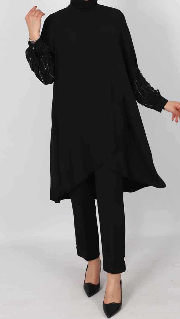 251253 تونيك اسود يد سترس(50-42) VILD